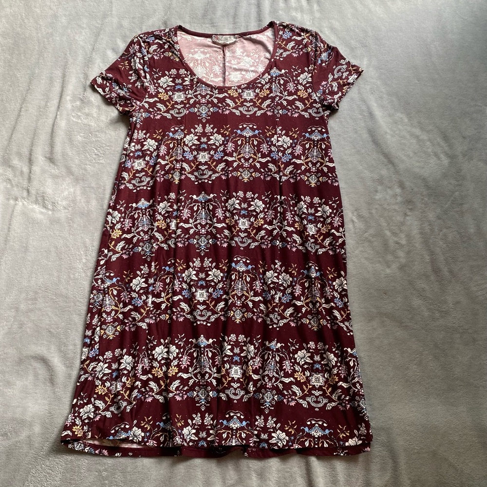 Pink Rose Red Dress
